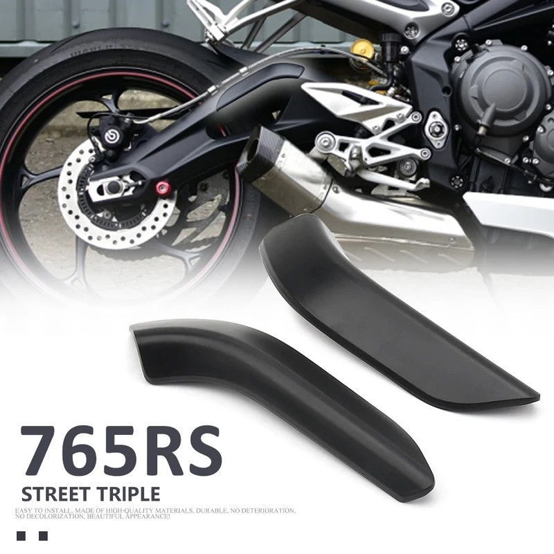 ใหม่สําหรับ Street Triple 765 RS รถจักรยานยนต์สีดํากรอบด้านหลังแผ่นด้านข้าง Pretective Guards ตกแต่ง