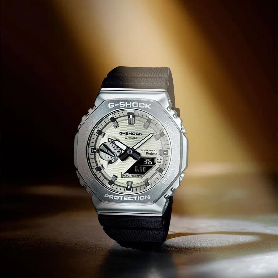 GBM-2100A-8B silvery COLLABORATION OPEN GOLF TOURNAMENT G-STEEL Sports Resin สายนาฬิกา Metal shell R