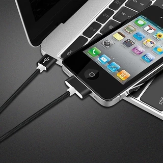 30 pin เหมาะสำหรับ Apple iPhone 4/4s iPad สายข้อมูล 1/2/3 สายชาร์จคอมพิวเตอร์แท็บเล็ต iPod เก่าชาร์จสายถักเร็ว