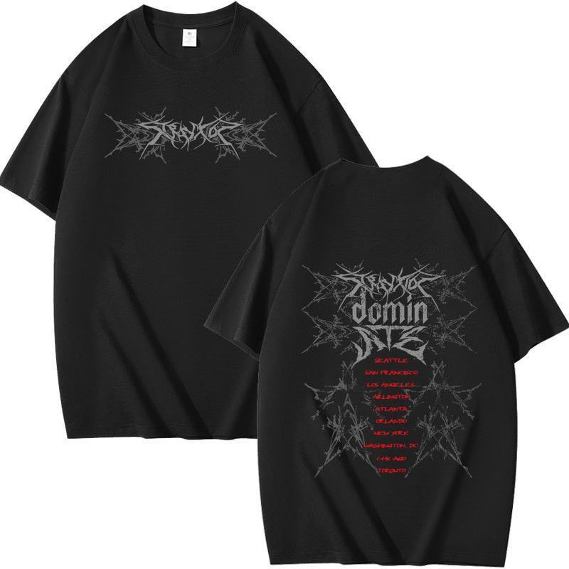 Stray Kids Dominate skzoo สินค้ารวม Merchandise พิมพ์เสื้อยืดแขนสั้นผ้าฝ้ายแท้ด้านบน 4.28