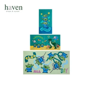 Haven x Toy Story Collection ผ้าขนหนู ลาย Little Greenman ซึมซับน้ำได้ดีเยี่ยม แห้งไว ไม่อับชื