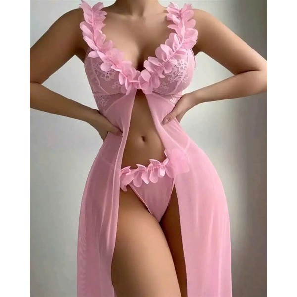V74 LOVELY FLOWER PATTERN NIGHT DRESS