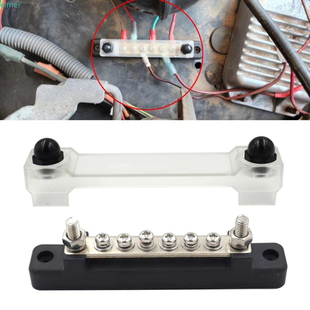 ELMER บล็อกกระจายพลังงาน, M6 Stud กันน้ําขั้วไฟฟ้าบล็อก, ไฟฟ้า 12V 150A 1/4 นิ้ว Stud Bus Bar รถ