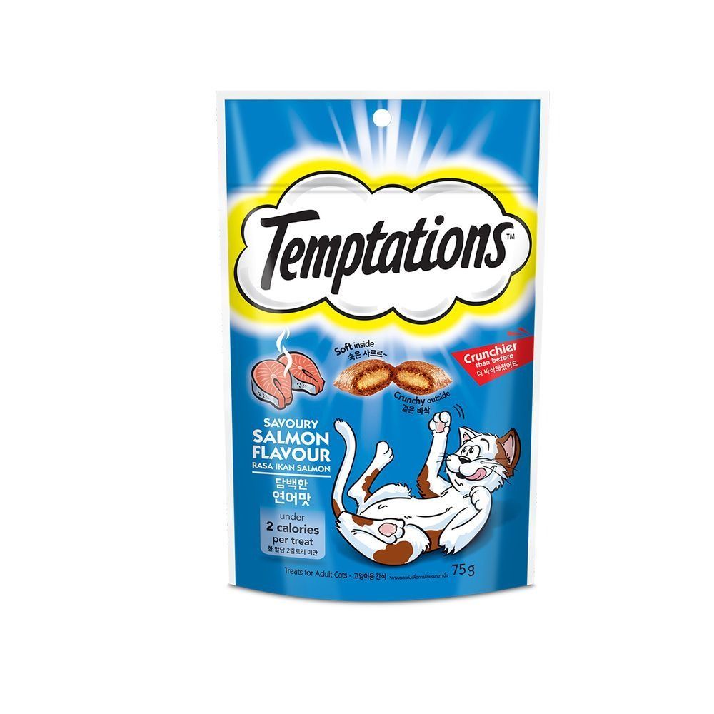 [สินค้าส่งด่วน] เทมเทชันส์ ขนมแมว รสครีมมี่แดรี่ 75ก TEMPTATIONS CREAMY DAIRY FLAVOUR 75G
