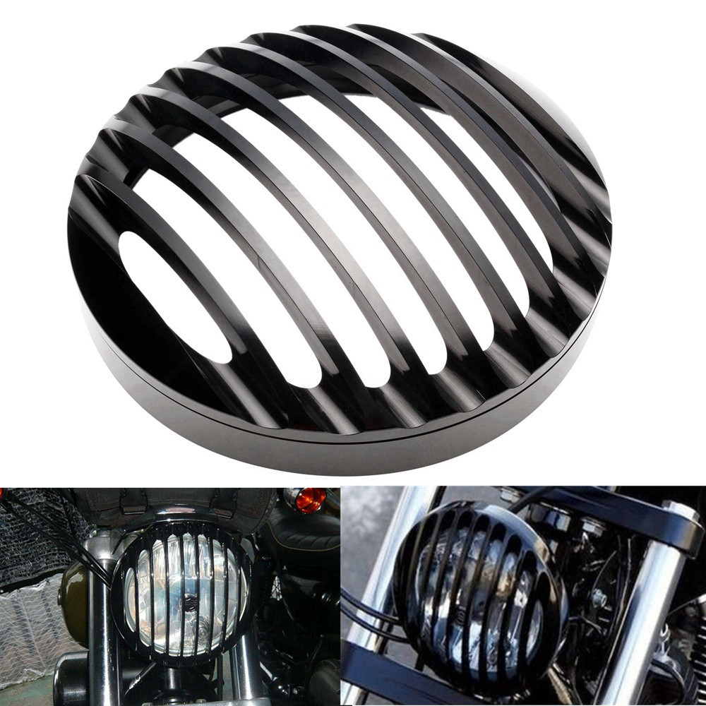 5 3/4" รถจักรยานยนต์อลูมิเนียมด้านหน้าไฟหน้าย่างสําหรับ Harley Sportster Roadster XL1200R XL883 883 