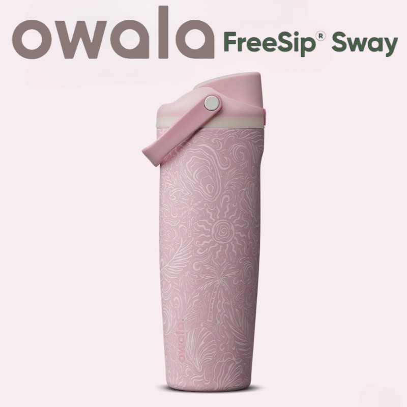 Owala Freesip Sway Birthday Bash 2026 Coastal Bohemian 30oz Tumbler - Limited Edition แก้วเก็บความร้อนสแตนเลส, ขวดน้ําหุ้มฉนวนสําหรับเดินทางชายหาด