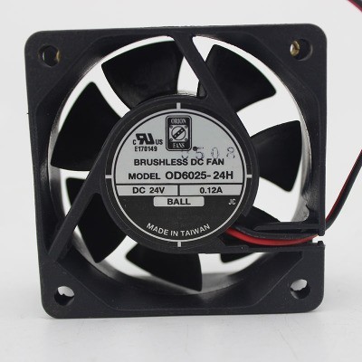 OD/4010/6015/6025/8025-24HB 24VDC 2 สายเสื้อผ้าเสื้อผ้า ORON FANS风