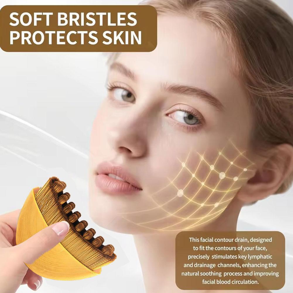 แปรงนวดระบายน้ําน้ําเหลือง Face Contour เครื่องมือ Gua Relief Jawline คอ Care แปรงความเมื่อยล้า F8f6