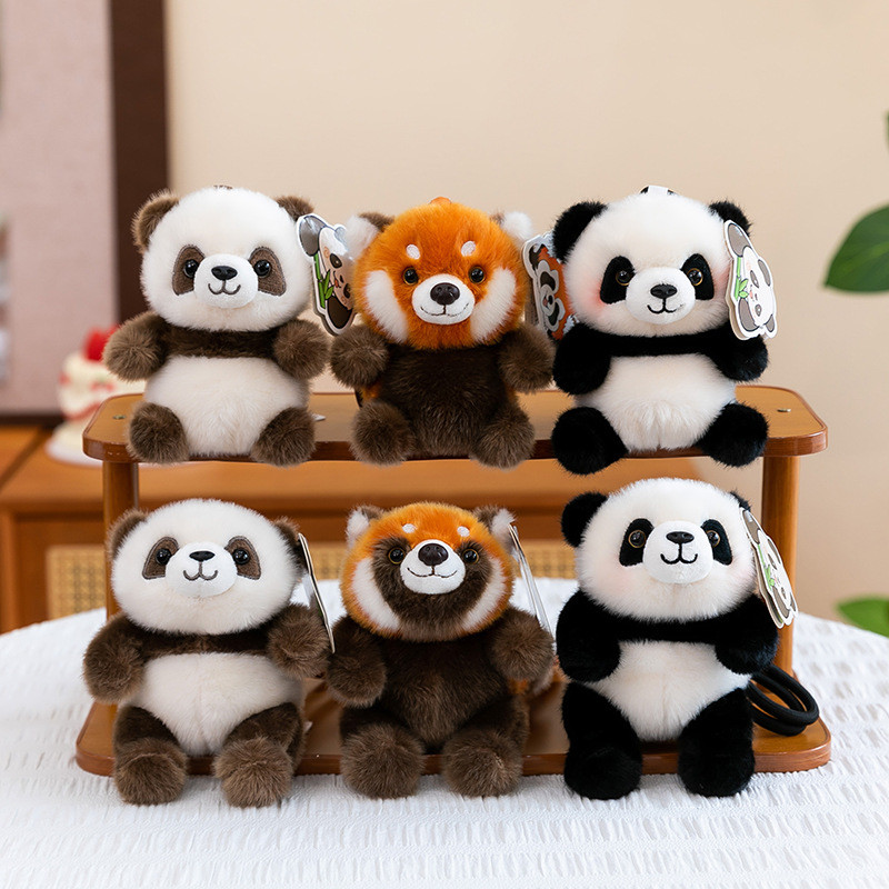 ของเล่นสนุก น่ารักแพนด้าตุ๊กตาตุ๊กตาจี้กระเป๋าตกแต่งของขวัญตกแต่งตุ๊กตาการ์ตูน