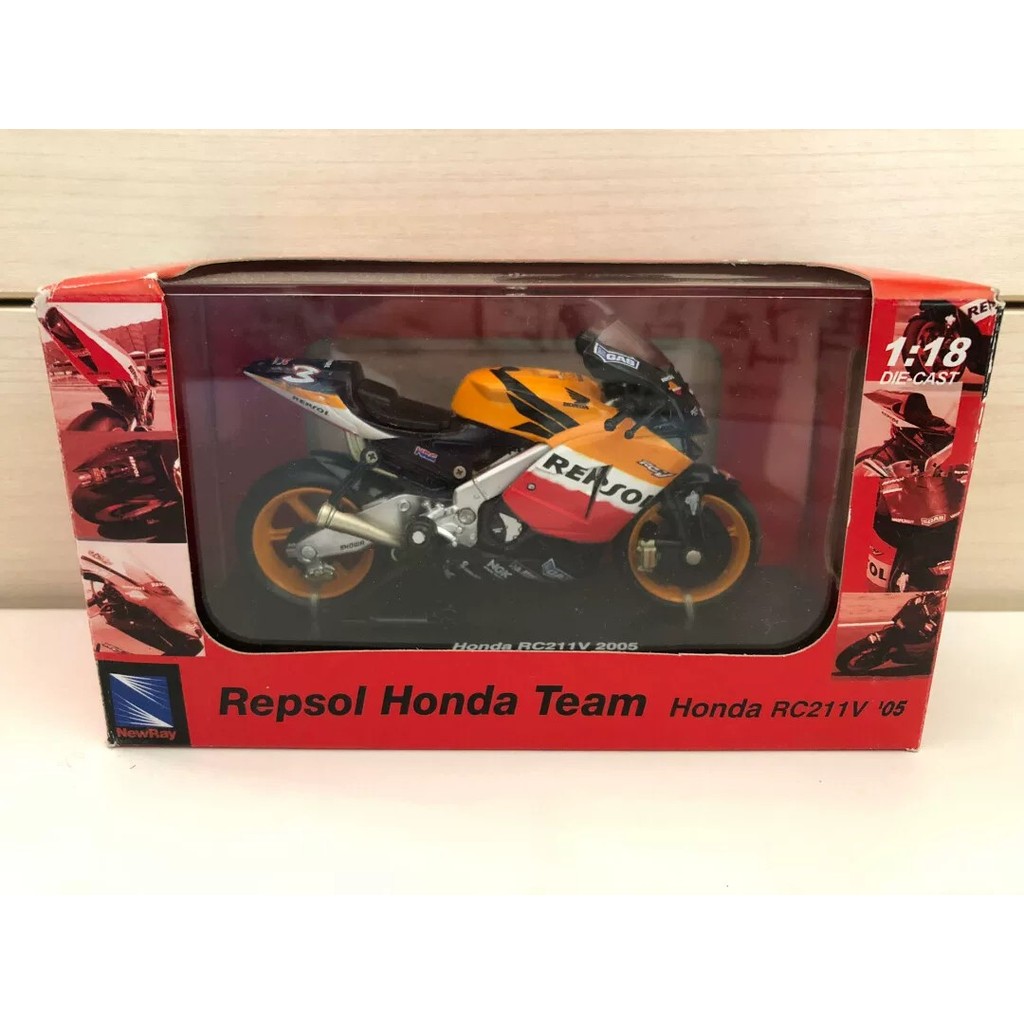 [สต๊อกพร้อม ติดต่อหากคุณมีคําถามใดๆ] โมเดลรถมอเตอร์ไซค์ Honda Weishuang Biaji RC211V รุ่น 1/18 มอเตอ