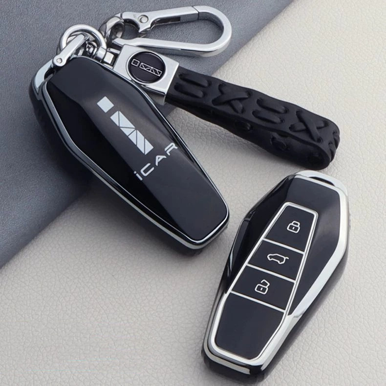 สมาร์ทคีย์คีย์สําหรับ CHERY iCar 03 AIQAR EQ7 EQ5 EQ3 Jaecoo J6 Jaecoo6 Key Holder Key Chain รถอุปกร
