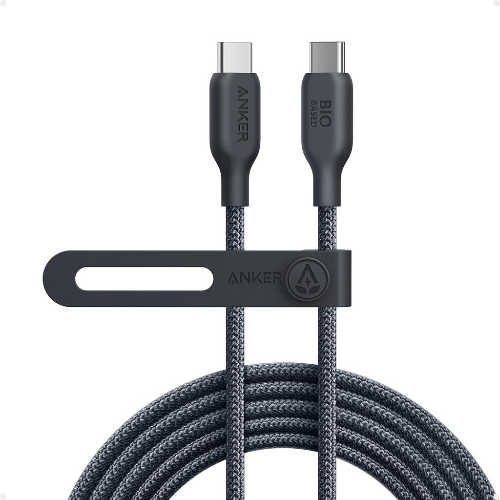 สาย Anker USB C, 240W Bio-Braided Type C สายชาร์จเร็วสําหรับ 17 Series, MacBook Pro 2020, Pro, และอื