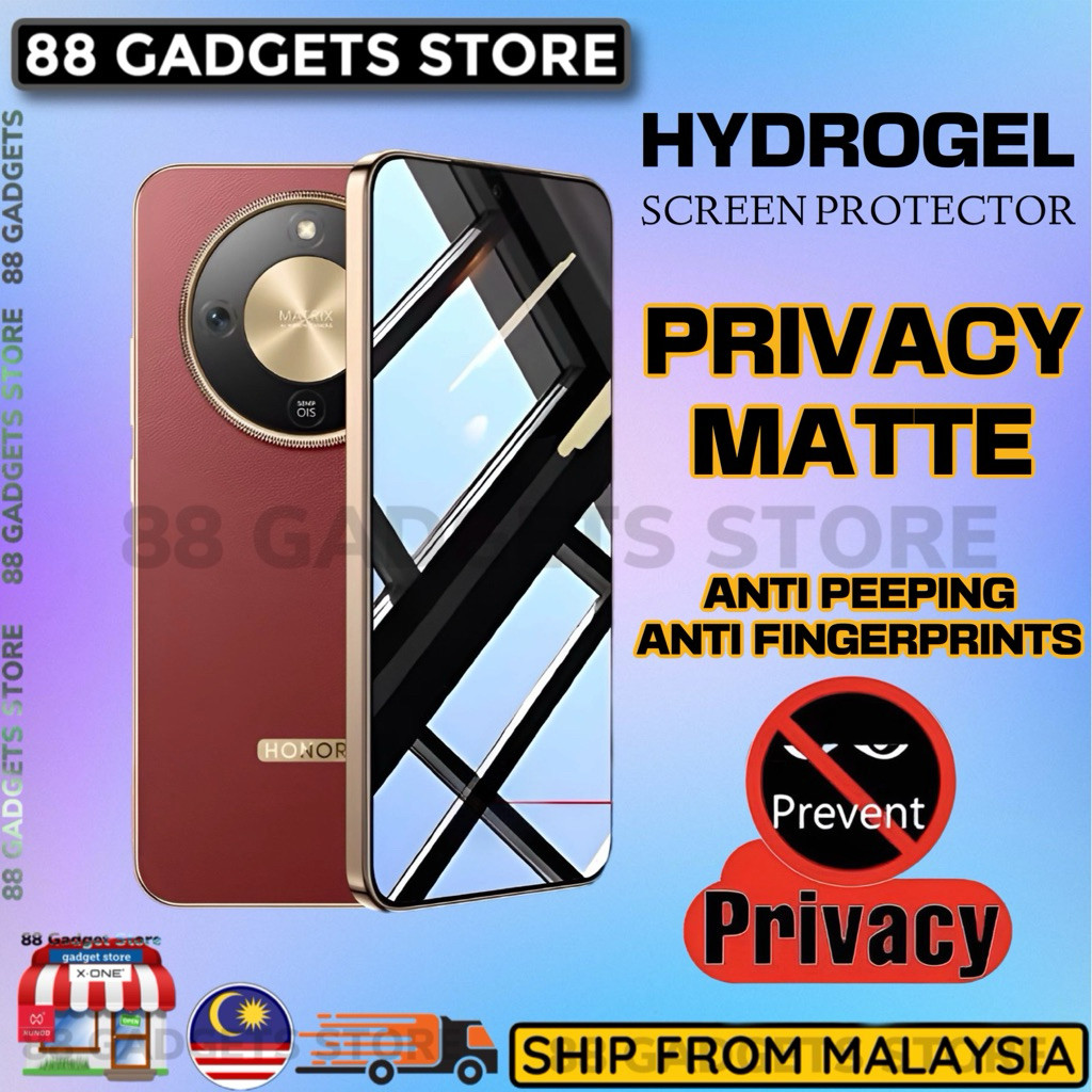Hydrogel Privacy Matte Screen Protector Honor X9d 5G / X7d / X7c / X9c 5G / X9b / X9a / X7b / X8b / X8a / X7a / Play