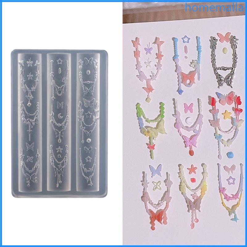 HO Nail Art Moulds ซิลิโคน 3D แม่แบบเล็บเครื่องมือออกแบบ Bowknot Theme ซิลิโคน Handmade แม่พิมพ์สําหรับเล็บ Creation