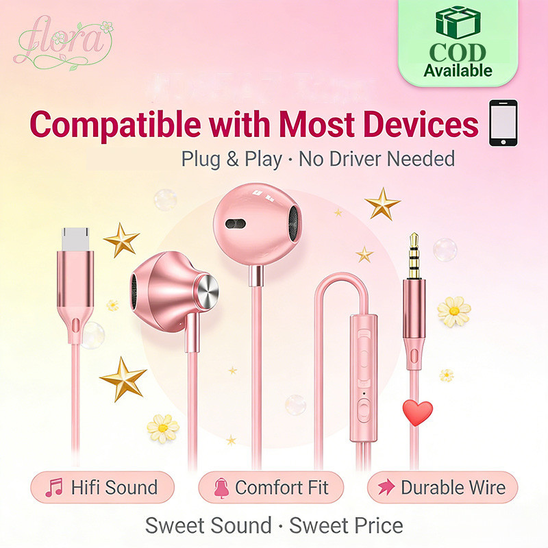 USB-TypeC หูฟังสเตอริโอเบสไฮไลท์พร้อมไมโครโฟนในตัวปรับระดับเสียง สายยาวนุ่มสบายสำหรับสมาร์ทโฟนที่ชาร์จ TypeC รองรับการฟั