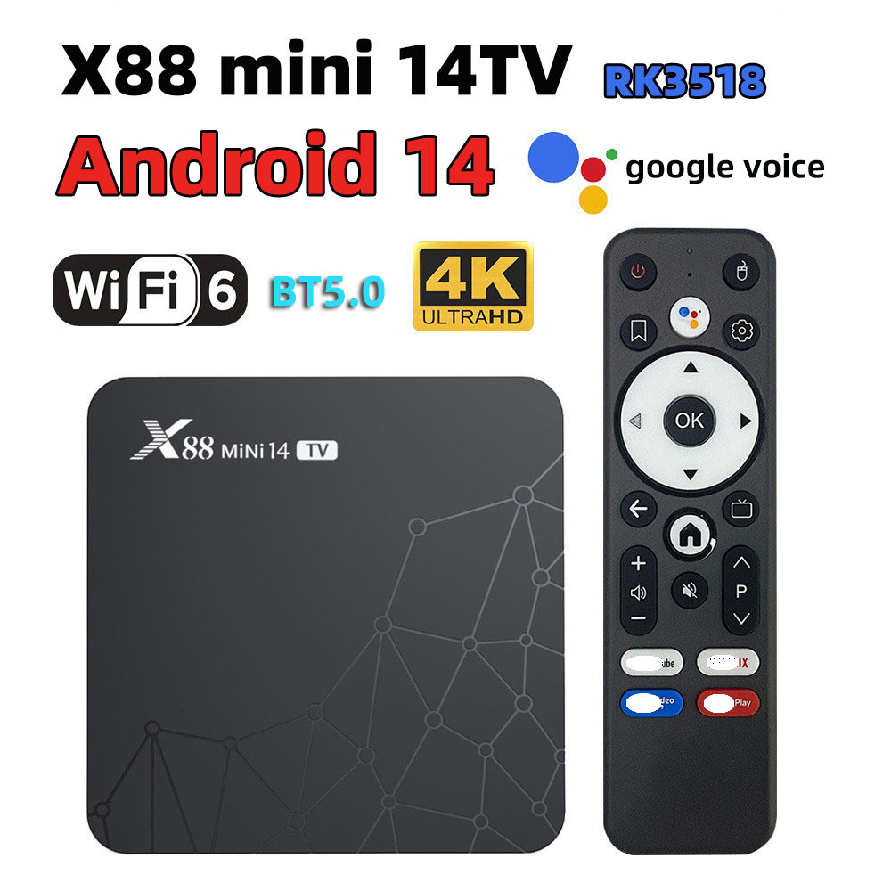 Cross-Border X88mini 14 TV Android 14 RK3518 HD Bluetooth WiFi TV Box TV Top Box
