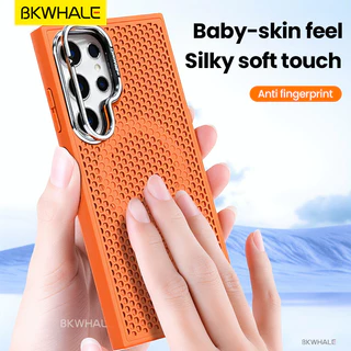 BKWHALE Magnetic Cooling เคสโทรศัพท์กันกระแทกความร้อนกล้องขอบนุ่มสําหรับ Samsung S26 S25 S24 S23 Ultra Plus + S26 + S25 + Breathable Matte ฝาครอบปลอก