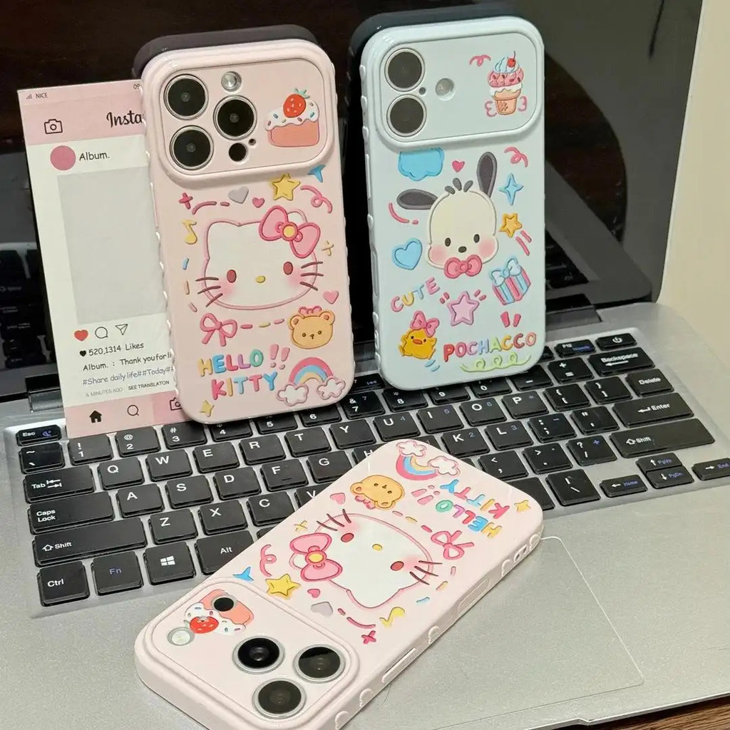 ขนมไอศกรีม KT Pacha dog side love สําหรับเคส iPhone 17ProMax 16ProMax 17/16/15/14/13/12/11