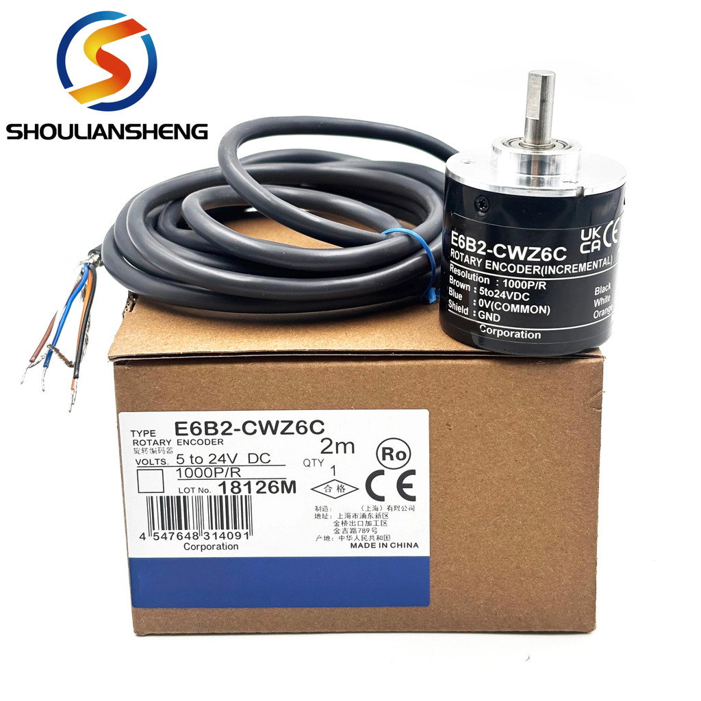 ยี่ห้อใหม่ Automation Controller พร้อมสวิตช์หมุน E6B2-CWZ6C 5-24VDC 360 P/R Encoder