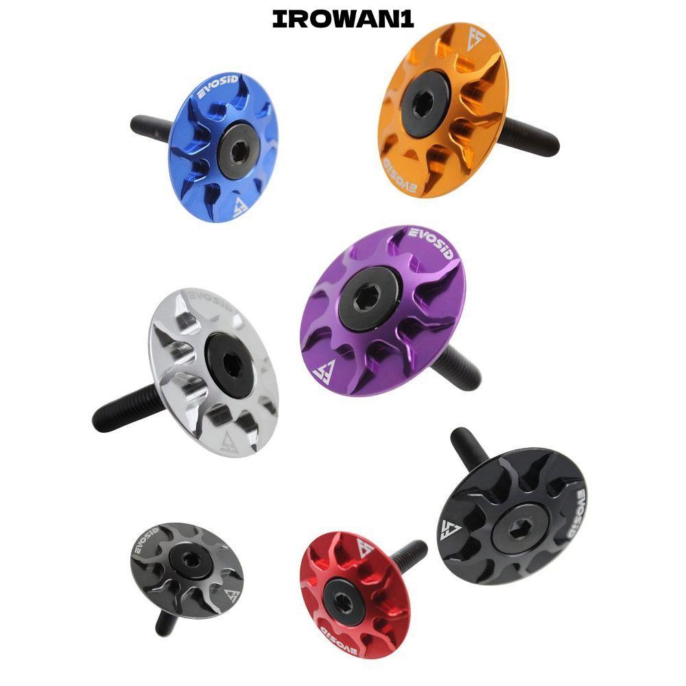 IRWAN1 จักรยานชุดหูฟังฝาครอบด้านบน,อลูมิเนียมพร้อมสกรู MTB Road Bike Stem Cover, CNC Multicolor 28.6 มม.ขี่จักรยานอุปกรณ์เสริม