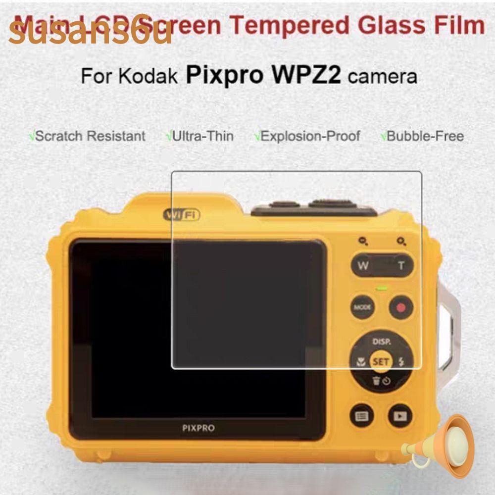SUSAN สําหรับ Kodak WPZ2 กล้องกระจกนิรภัยหน้าจอ,อุปกรณ์เสริมกล้องแบบพกพาฟิล์มแก้ว, 9H กล้องดิจิตอลโป