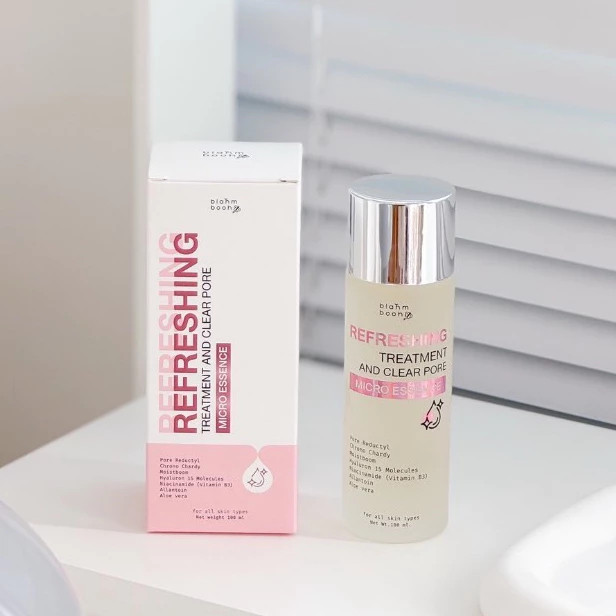 น้ำตบไมโครเอสเซนส์ (100ml.)Blahmbooh เหมาะกับผู้ที่รูขุมขนกว้าง หน้าหมอง ไม่เรียบเนียน รูขุมขนเล็ก