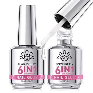 【Local】BORN PRETTY 6 In 1 กาวทาเล็บเจลเคล็ดลับ Bond 2.0 Transfer Foil Gel BloomS Gel Extension Base Top Coat Function Gel 15ml