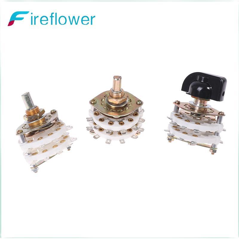 Fireflower KCZ 2 Pole 6/7/8/10/11 4 Pole 3/5 ตําแหน่งช่อง Rotary Switch Selector พร้อมหมวก Rotary Switch Selector Nice
