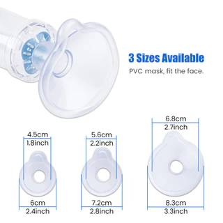 เด็กผู้ใหญ่ปักเป้า Asthma Inhaler Spacer Atomizer Spacer Mist ถังเก็บหน้ากากสําหรับเด็กทารก