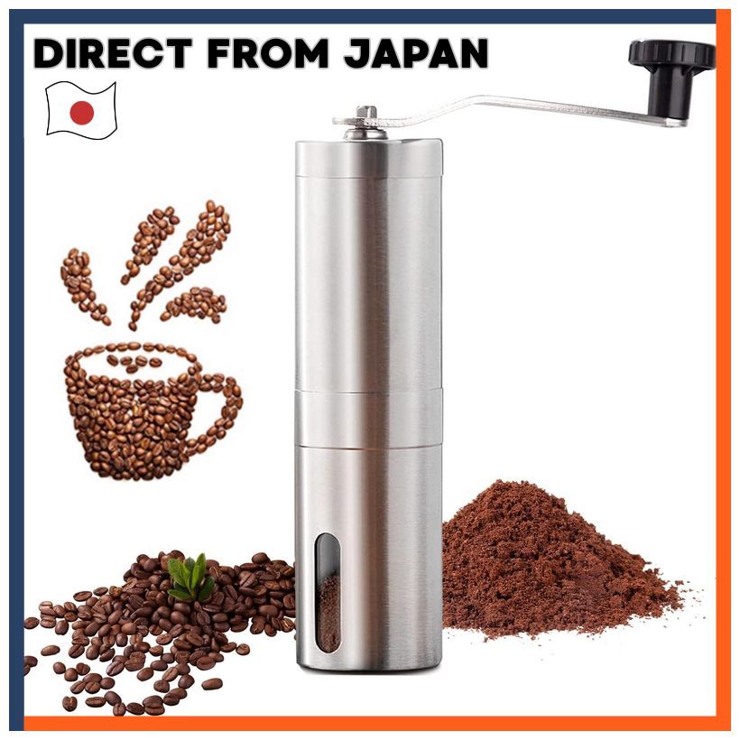 Ouka Direct 5th Gen Manual Coffee Grinder Mini Stainless Steel Ceramic Blade Portable Hand Crank