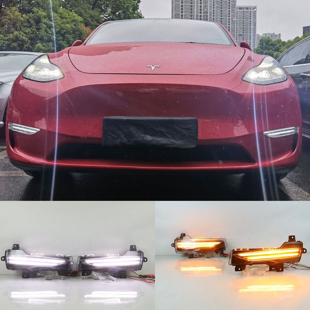 สําหรับ Tesla Model 3 Tesla Model Y 2019-2022 ไฟวิ่งกลางวัน