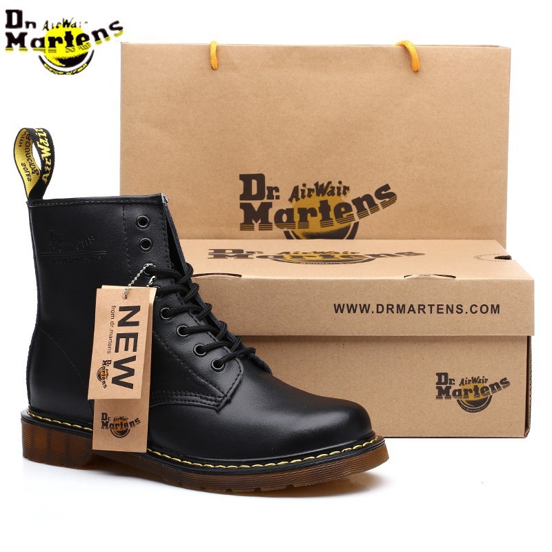 SE8 [จุด 100%GEN] แฟชั่นคลาสสิก Dr.Dr. Martin boots Martens Martin Doc 1460 รองเท้าบูทมาร์ตินหนังสไต