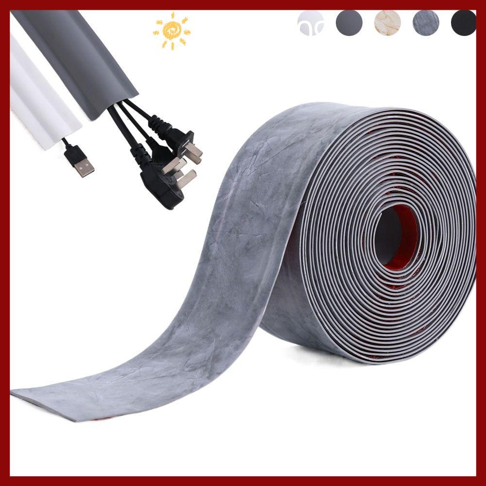 PTKFPT09 สายทีวี Hider, DIY ตกแต่ง Paintable Cable คอนซีลเลอร์, Self-Adhesive Mould proof PVC Wall L