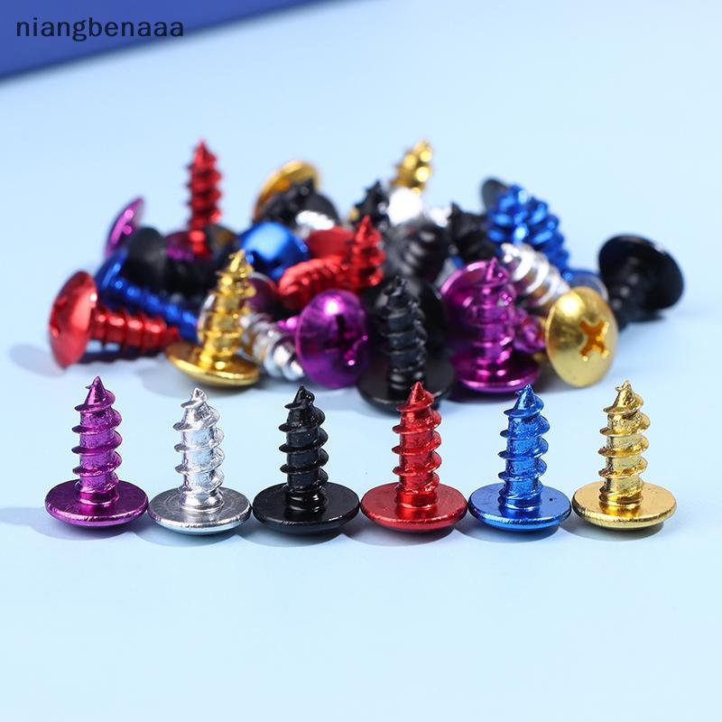 (niangbenaaa) 30 ชิ้น/Pa M5*12 มม.อลูมิเนียมอัลลอยด์รถจักรยานยนต์ Cross Head Self Tapping Bolts สกรู Nut หัวกลมเกลียวเส้นผ่านศูนย์กลางใหม่