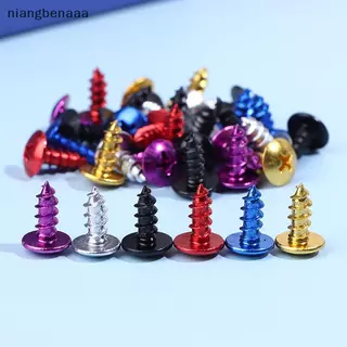 (niangbenaaa) 30 ชิ้น/Pa M5*12 มม.อลูมิเนียมอัลลอยด์รถจักรยานยนต์ Cross Head Self Tapping Bolts สกรู Nut หัวกลมเกลียวเส้นผ่านศูนย์กลางใหม่