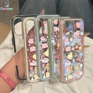 เคสไอโฟน สำหรับ iPhone 17 16 15 Pro Max 11 12 13 14 6 6P 7 8Plus X XR XS Max สัตว์ตัวน้อยหลากสี สำหรับ TPU นุ่ม 2-in-1