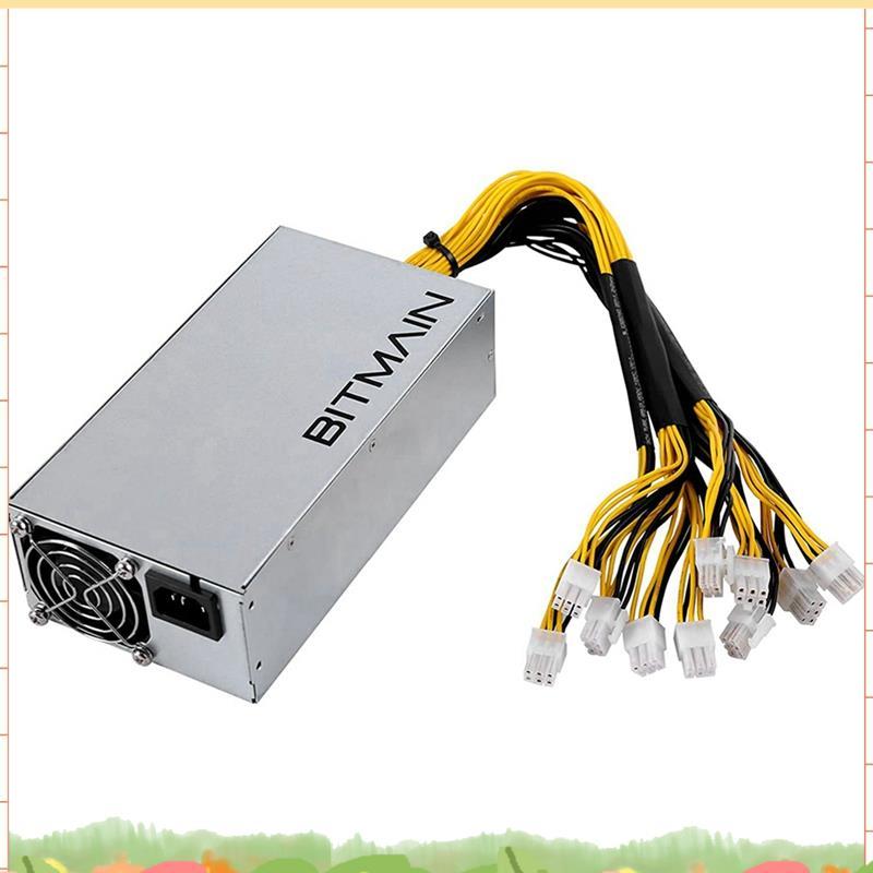 APW7 1800W PSU Bitmain Mining Power Supply สําหรับ Bitmain S9/L3 +/A6/A7/R4/S7/E9 พร้อม 10X PCI-E 6P