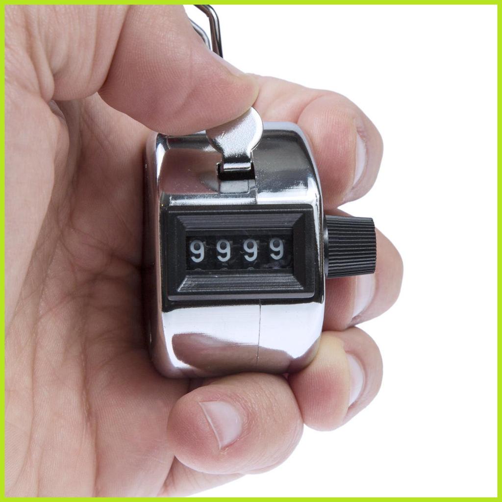 Metal Shell Pitch Counter เคสโลหะ Hand Tally Counter Manual Mechanical Clicker 0-9999 Tally Counter 