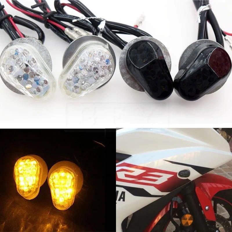 GF รถจักรยานยนต์หลอดไฟ LED ไฟเลี้ยวสัญญาณไฟกระพริบ Blinkers สำหรับ Yamaha YZF R1 R6 R6S R3 R6S FZ1 F