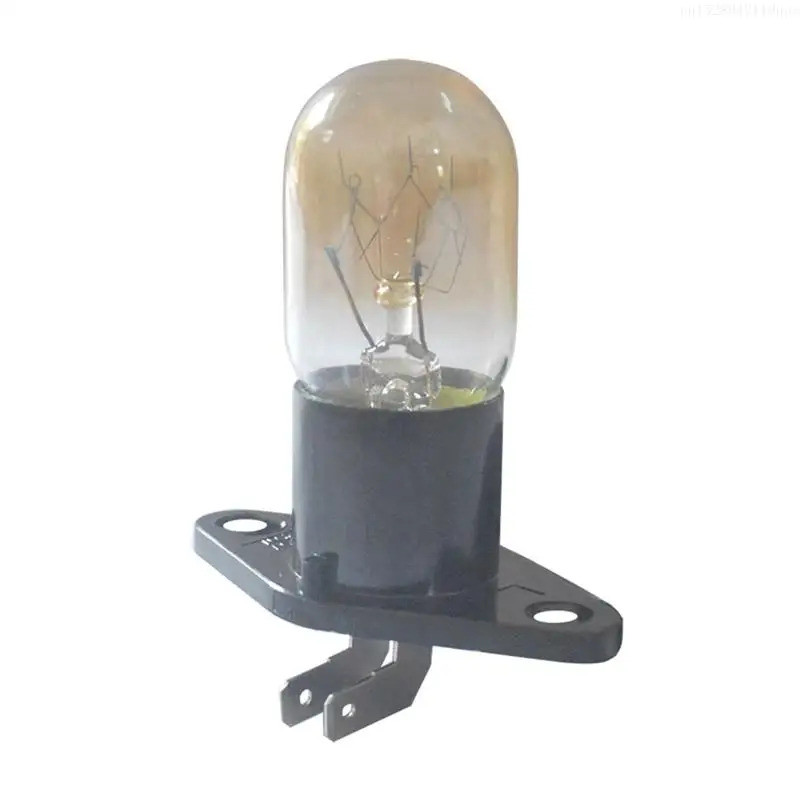 250V 2A หลอดไฟเตาอบไมโครเวฟตู้เย็นหลอดไฟ LED พร้อมฐานอุปกรณ์อุณหภูมิสูงเปลี่ยนหลอดไฟ Universal R9UD