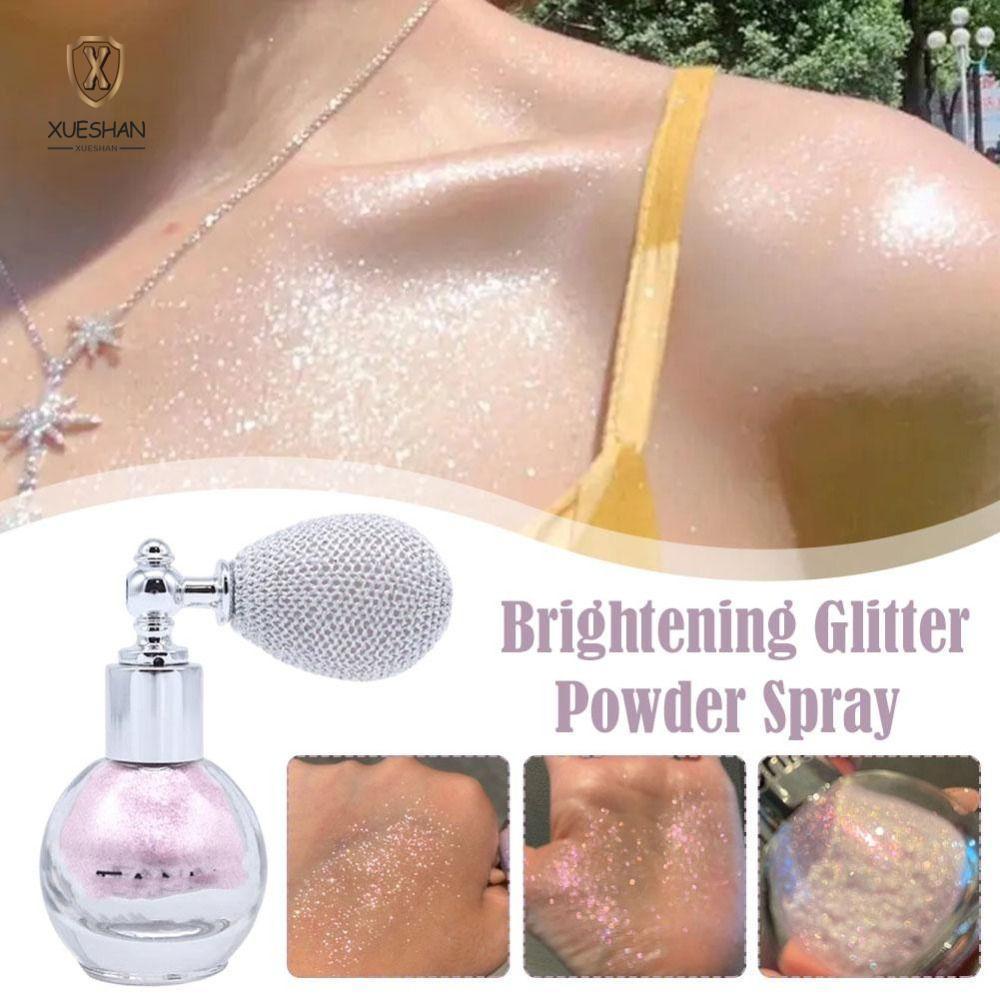 XUESHAN Diamond High Gloss Glitter Spray Fine Shimmer Air Bag Shiny Powder Brightening Fragrance-Inf
