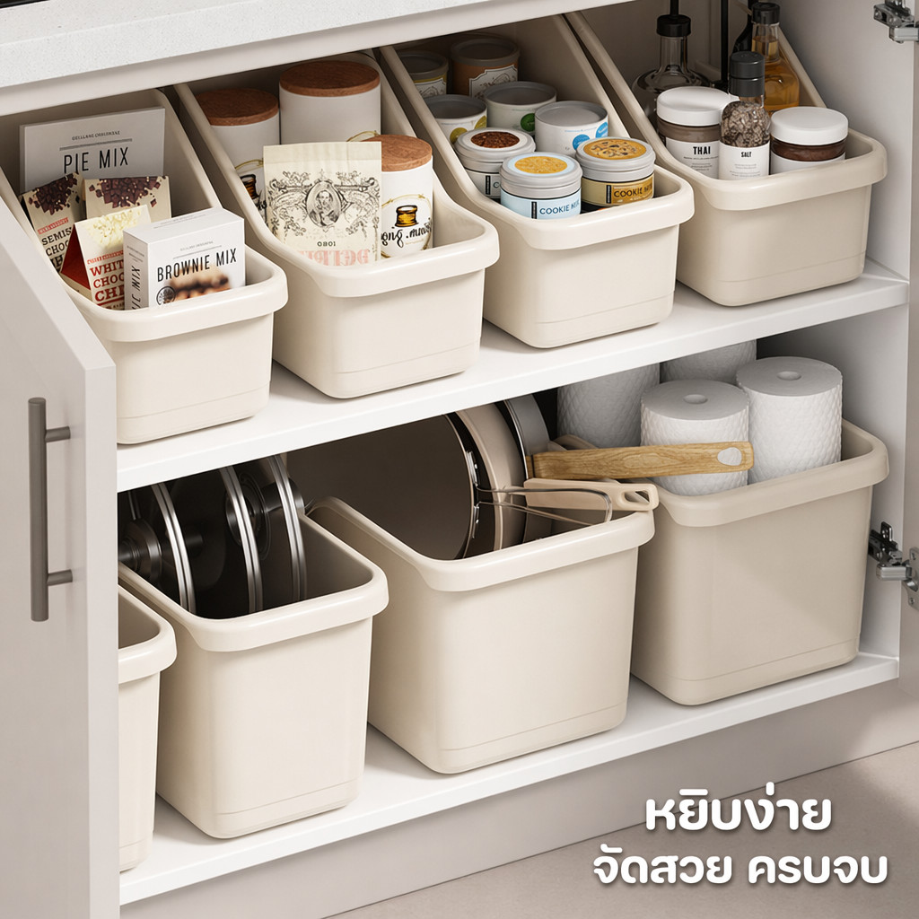 ที่เก็บของในครัว ออแกไนเซอร์ หม้อ กระทะ ชั้นวาง หน้า ที่วางตู้ ชั้นวางเครื่องครัว ประหยัดพื้นที่ บ้าน