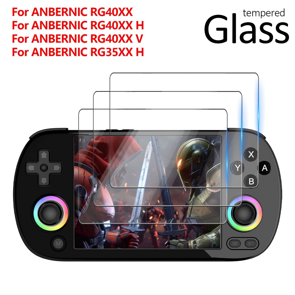 1-3 แพ็คสําหรับ ANBERNIC RG40XX H / RG40XX V / RG40XX / RG35XX H กระจกนิรภัยป้องกันหน้าจอ 9H HD Clea