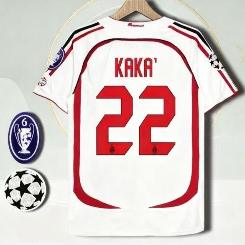2006/07 ACMilan Retro Edition Away เสื้อฟุตบอลสําหรับ S-2XL