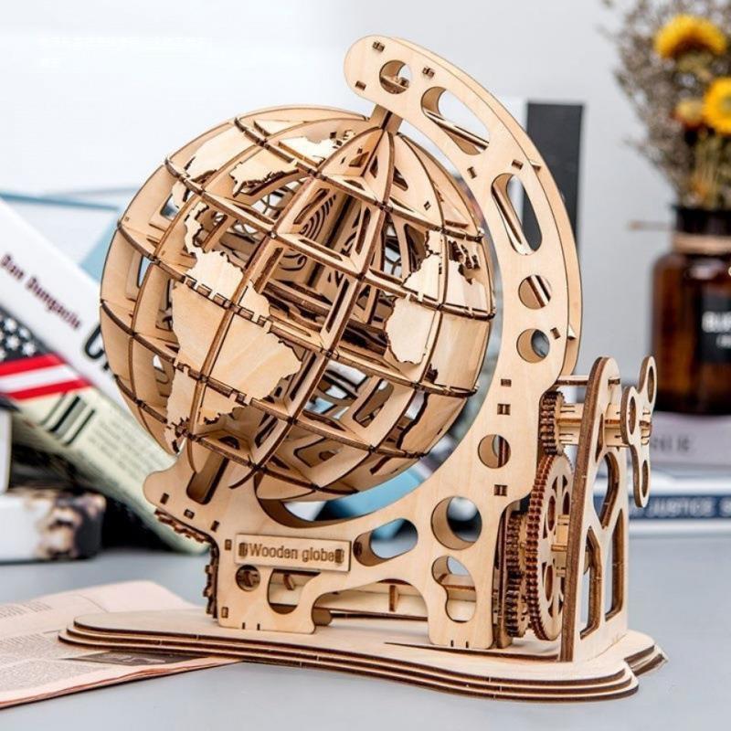 จิ๊กซอว์ไม้ 3D ระดับยากสูง โมเดลประกอบ DIY สำหรับนักเรียนและวัยรุ่น ของเล่นบล็อกเสริมสมอง