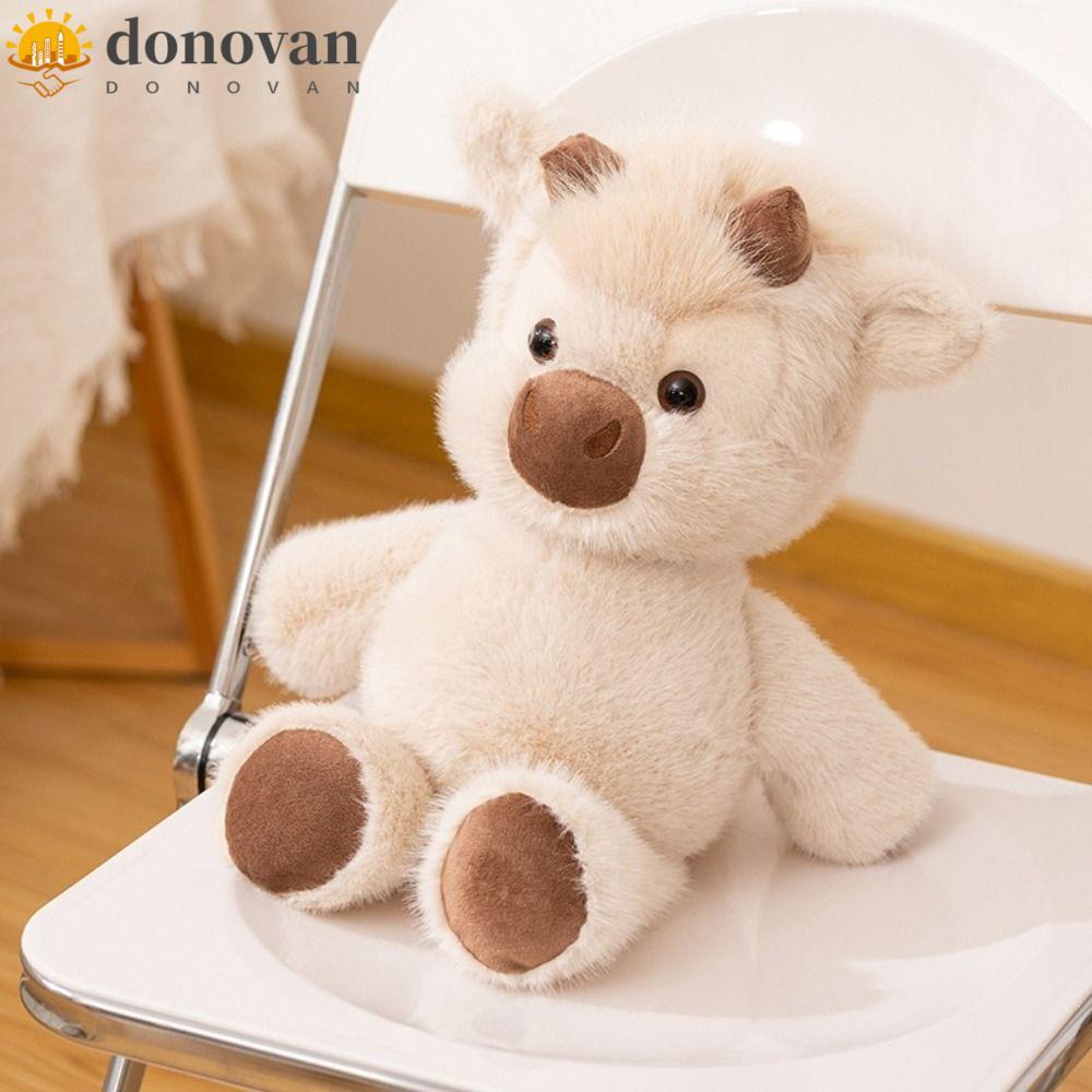 DODONVAN Running Cow Plush Doll, ออกแบบใหม่เด็ก Gits Highland Cattle Plush ของเล่น,ตุ๊กตาสัตว์ 40 ซม.Plushie Texture วัสดุนุ่มน่ารักตุ๊กตาของเล่นอารมณ์สนับสนุน