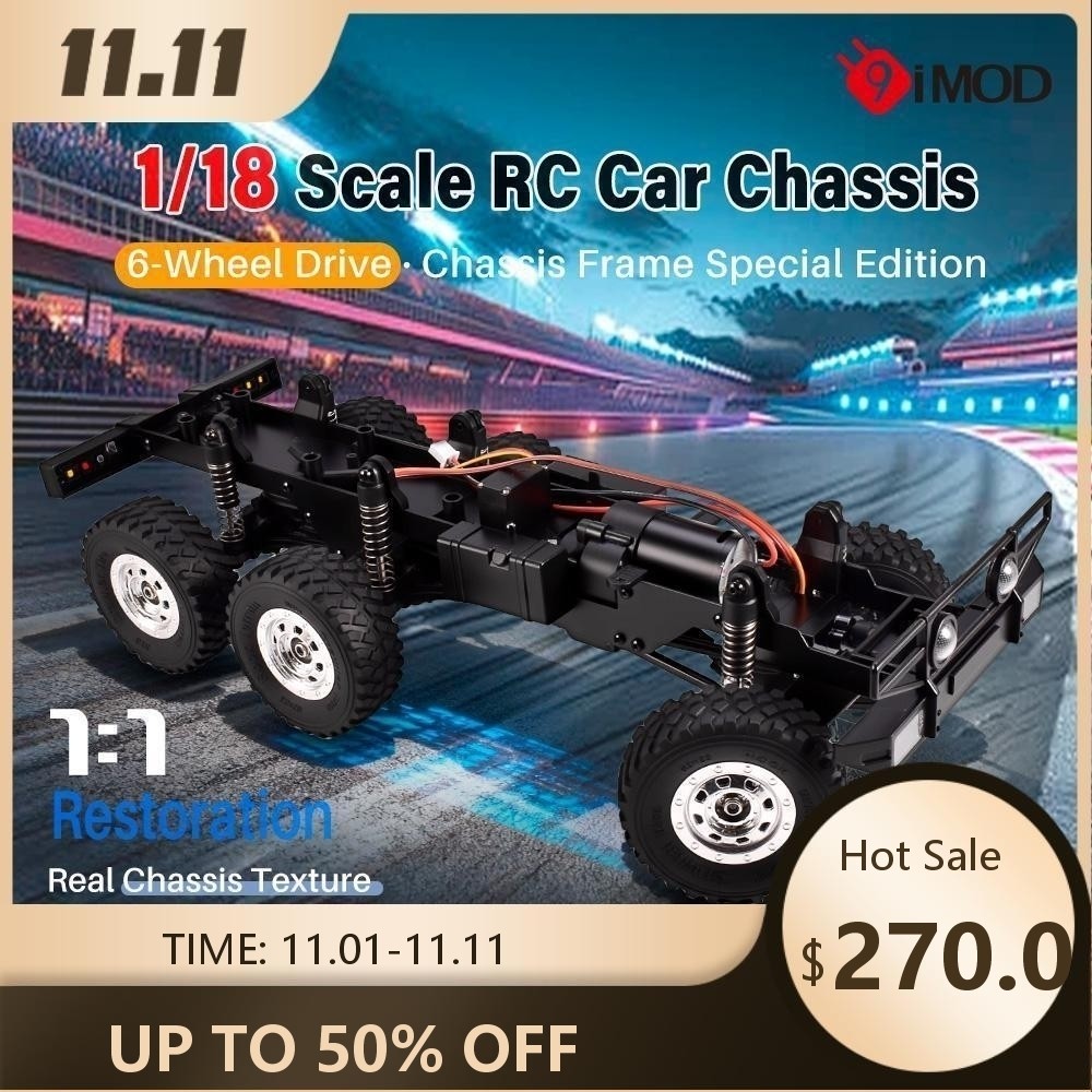 9IMD 1/18 RC รถกรอบ RC รถแชสซีกรอบ 6 ล้อไดรฟ์กรอบ 370 มอเตอร์สําหรับ JJRC C8823 1/18 Crawler รถ DIY 