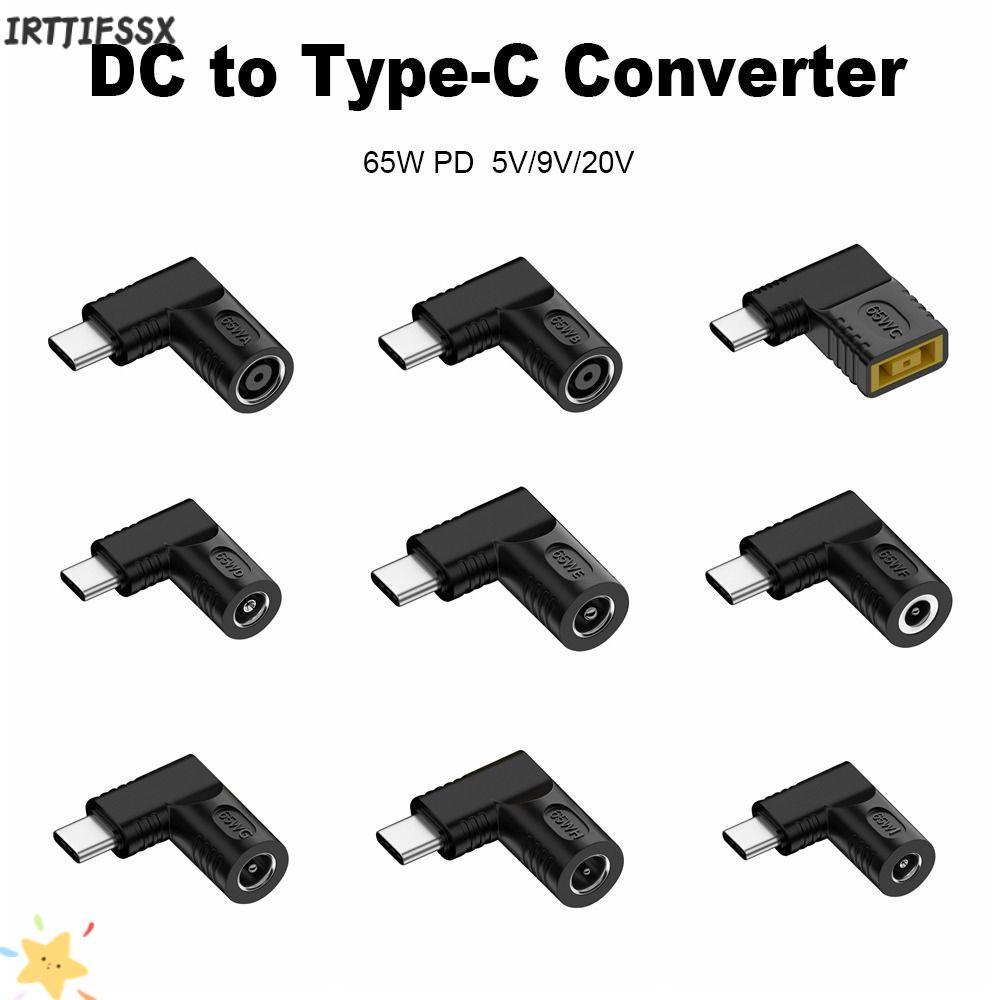 IRTJIFSSX Power Adapter ทนทาน USB C Connector 5.5X2.5 7.4X0.9 4.5X0.6mm PD 65W สําหรับ //