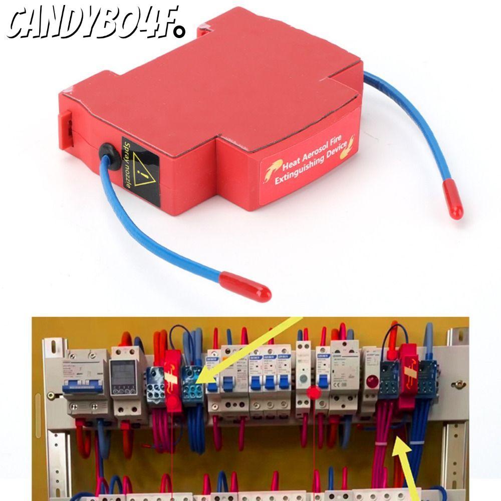 CANDYBO4F เครื่องดับเพลิงอัตโนมัติ, อุปกรณ์สารหน่วงไฟในครัวเรือนราง DIN, การออกแบบแบบ Dual-line อุปกรณ์ดับเพลิงที่ไม่ใช่มลภาวะ