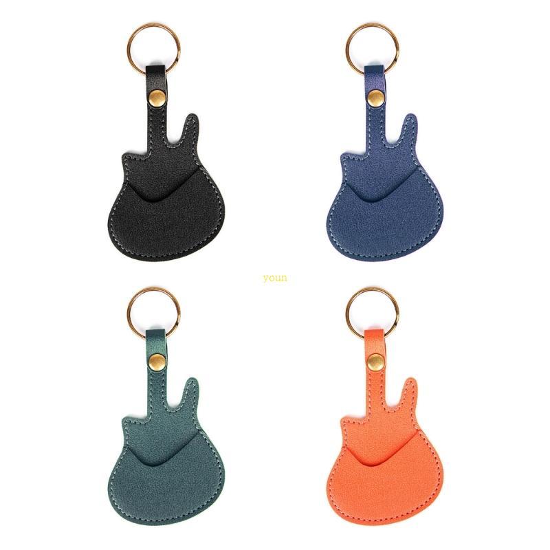 Youn Guitar Pick Collecting Bag Guitar Pick Pouch Pick Organizer Guitar Shape Multifunctional Storag
